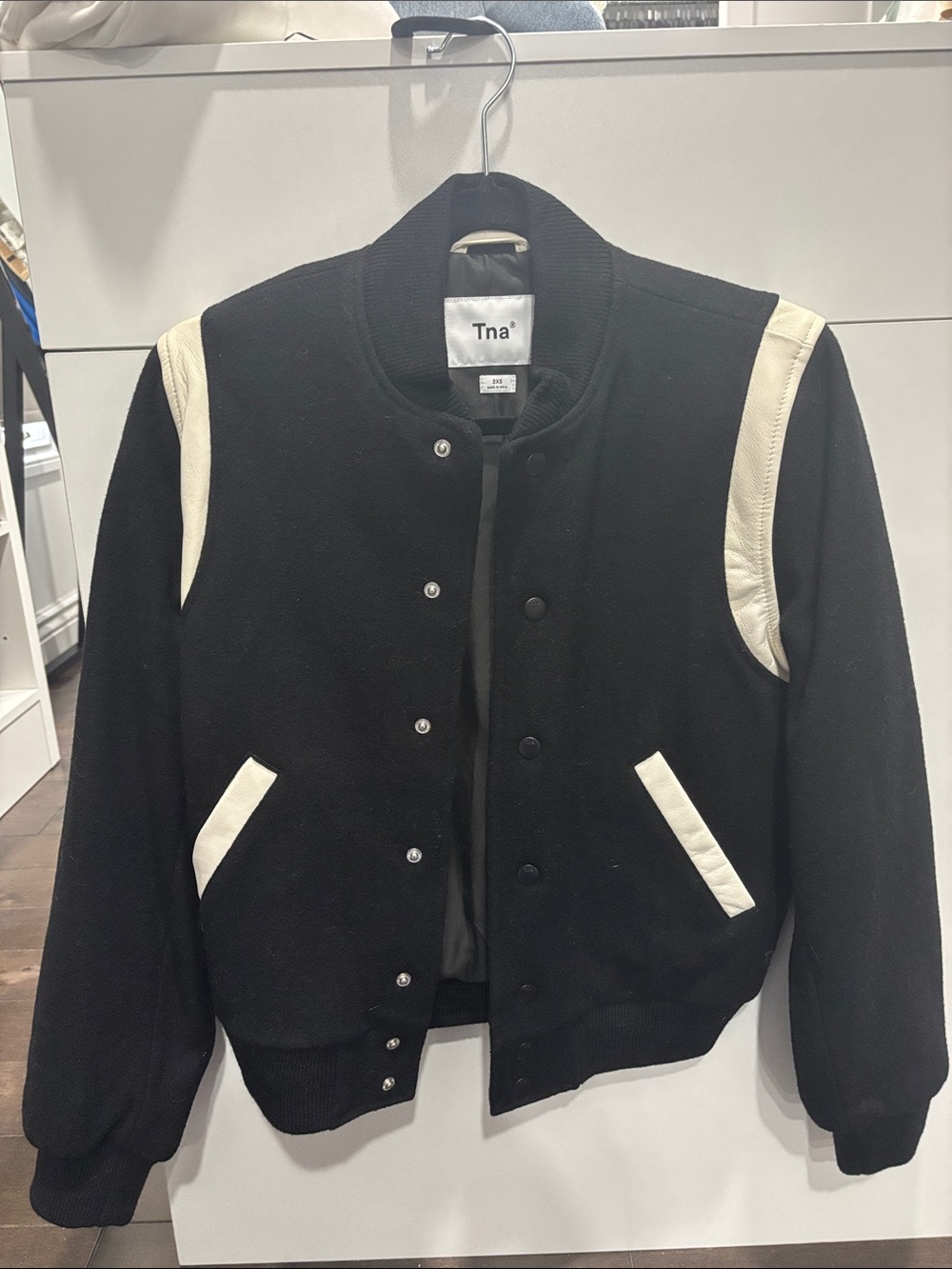 TNA Black Kingsley Jacket with Cream Contrast Panels